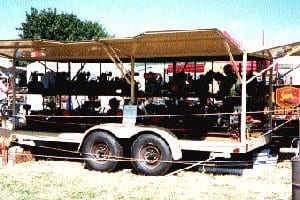 Bob Learned display trailer filled with Briggs & Stratton engines.