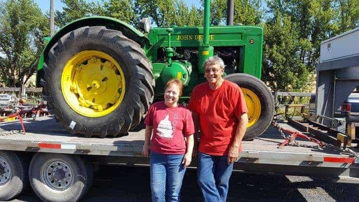 Dale recently purchased this model D JD tractor from Lana Tout. Lana’s late husband Eddie was a 2012 inductee into the EDGETA HOF.